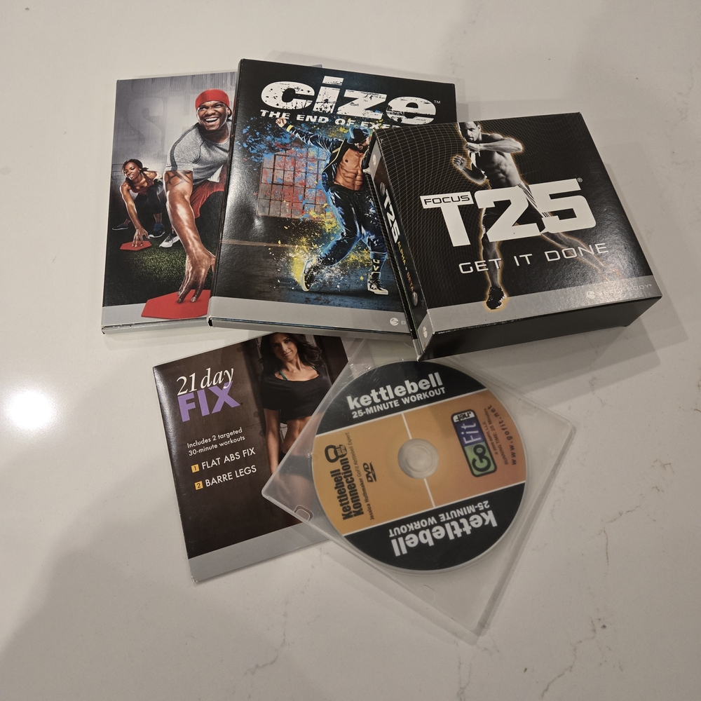 Beachbody DVD Bundle - T25, Shift Shop, and Cize